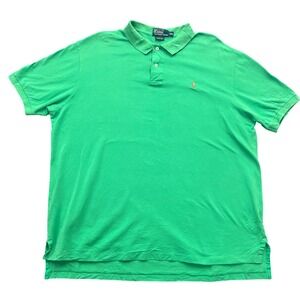 Polo Ralph Lauren Green Pima Cotton Short Sleeve Polo Shirt XXL